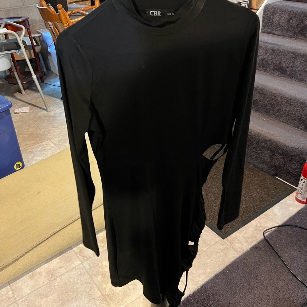 Black mini dress